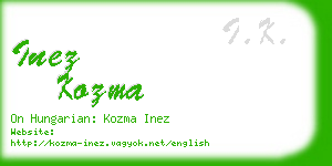 inez kozma business card